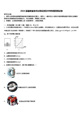 2024届福建省泉州台商投资区中考物理四模试卷含解析.doc
