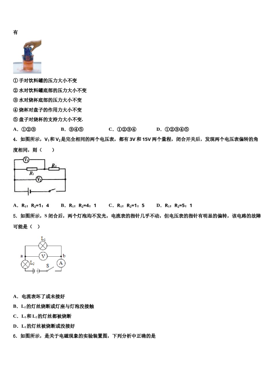 2024届福建省泉州市惠安科山中学中考物理押题卷含解析.doc_第2页