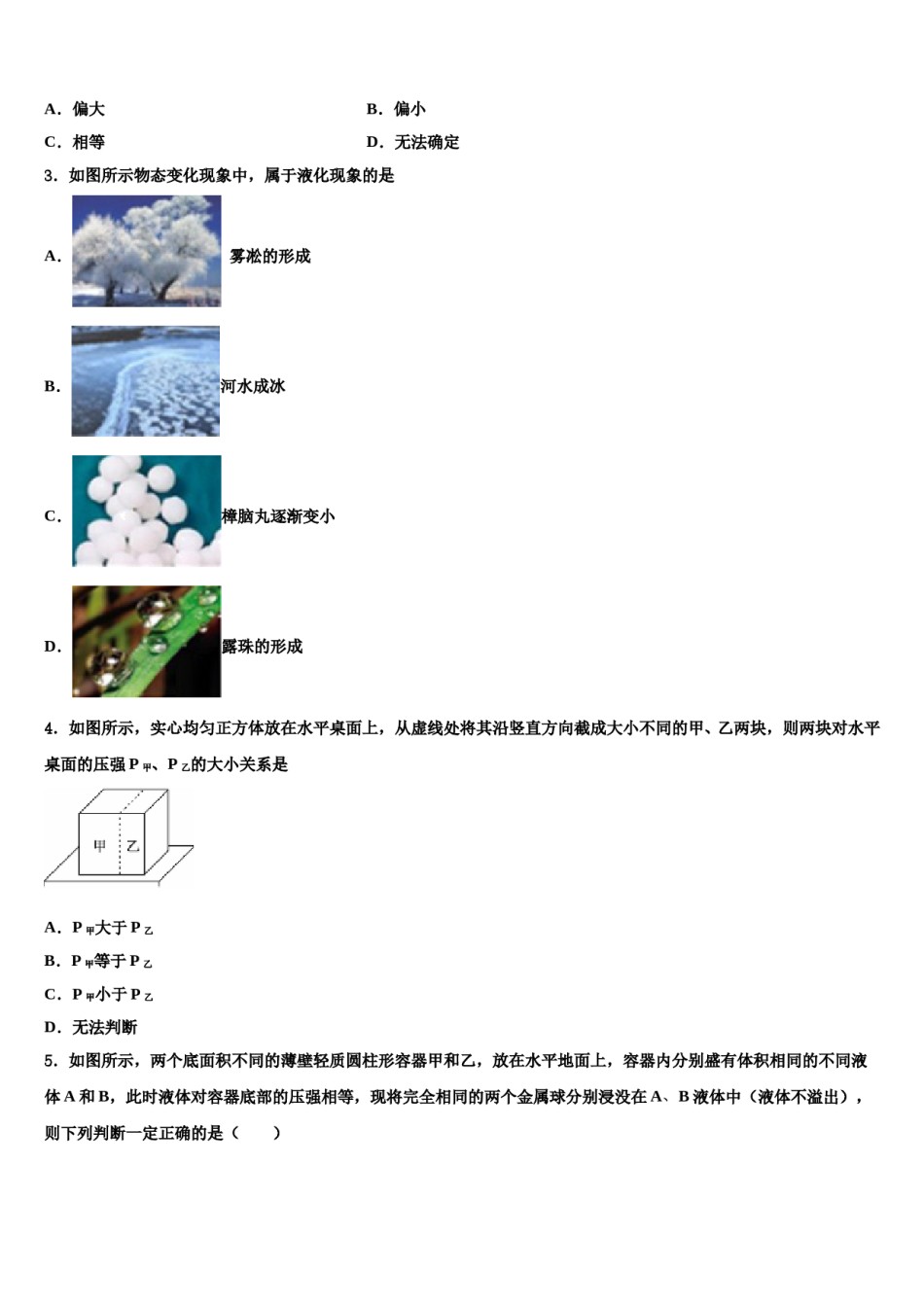 2024届贵州省安顺市第五中学中考物理仿真试卷含解析.doc_第2页