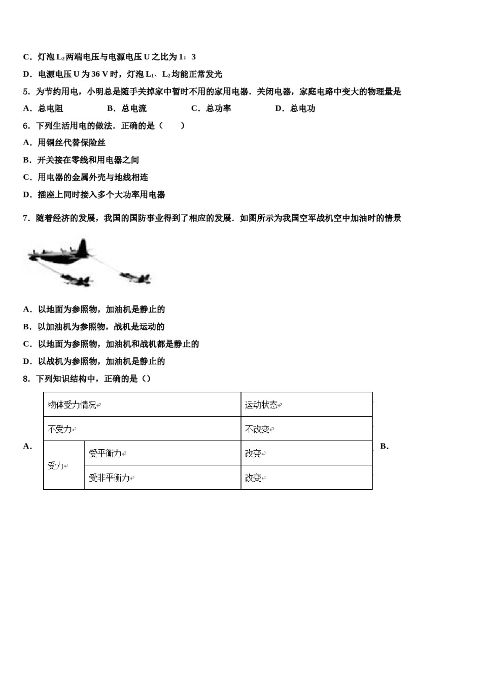 2024届贵州省黔南长顺县毕业升学考试模拟卷物理卷含解析.doc_第2页