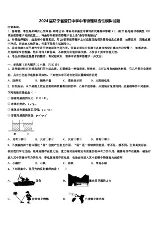 2024届辽宁省营口中学中考物理适应性模拟试题含解析.doc