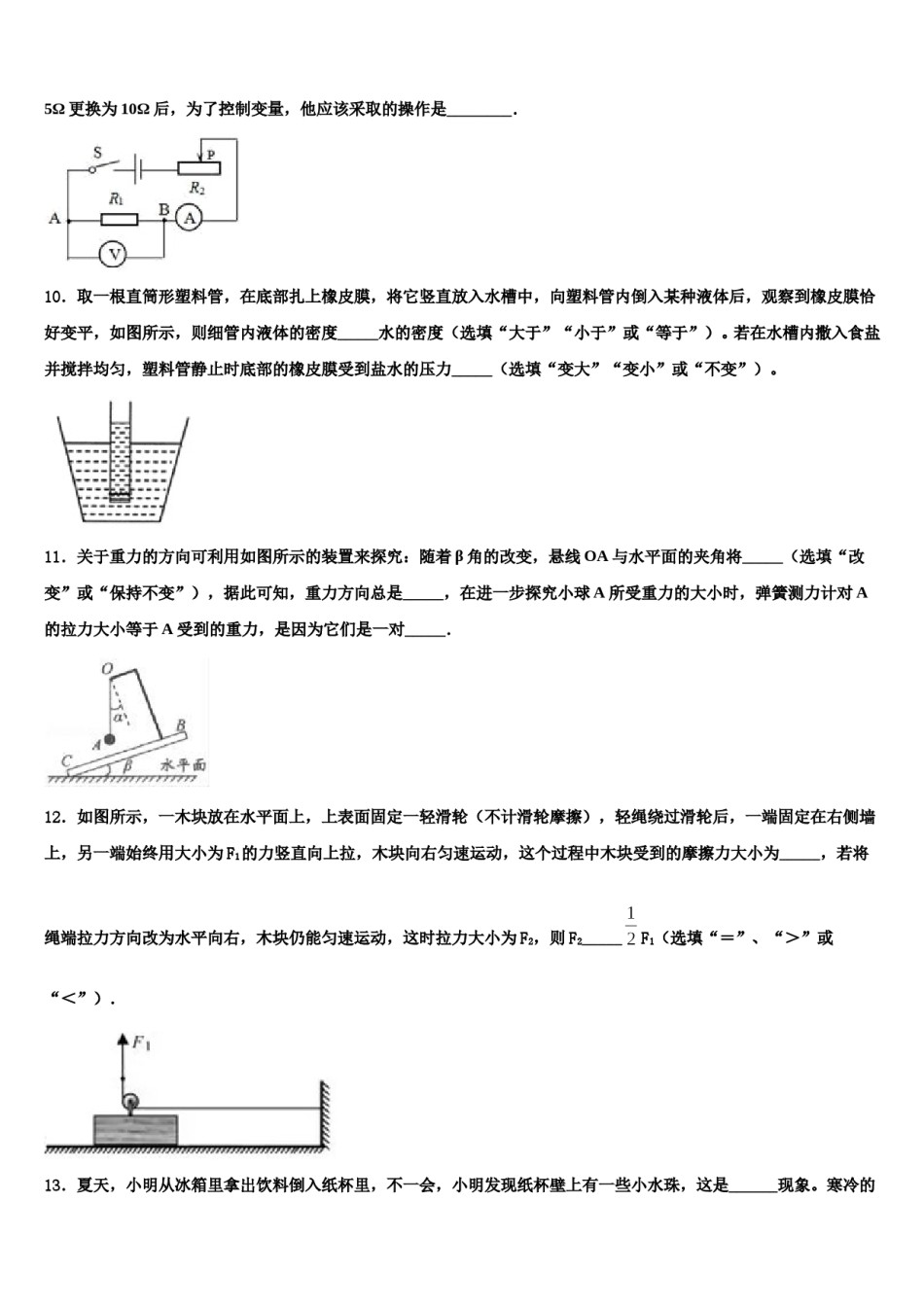 2024届重庆市巴南区全善学校中考物理五模试卷含解析.doc_第3页