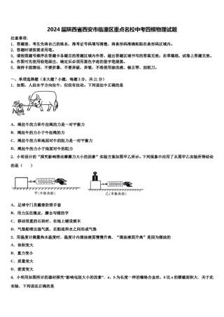 2024届陕西省西安市临潼区重点名校中考四模物理试题含解析.doc