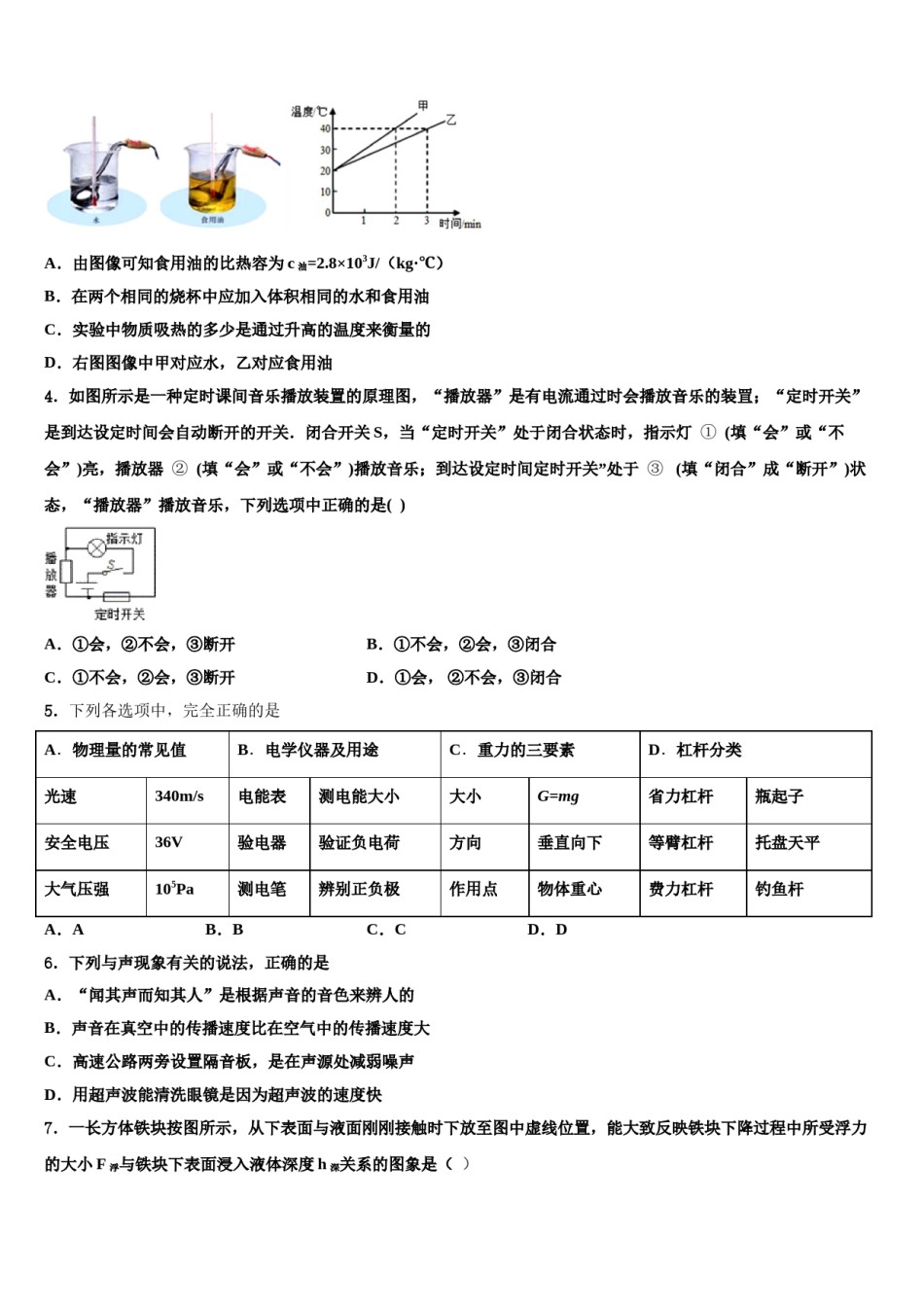 2024届黑龙江省龙东地区达标名校中考二模物理试题含解析.doc_第2页