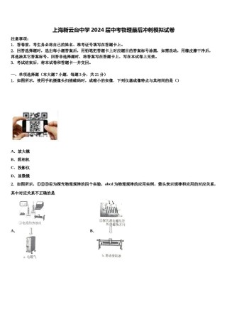 上海新云台中学2024届中考物理最后冲刺模拟试卷含解析.doc
