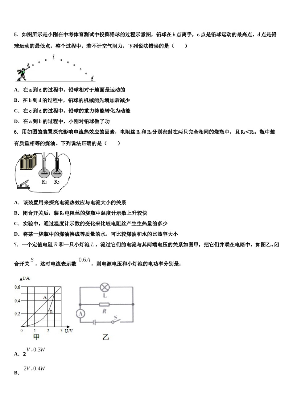 北京师范大亚太实验校2024年中考物理最后冲刺浓缩精华卷含解析.doc_第2页