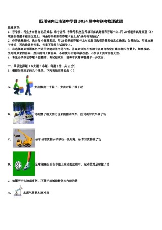四川省内江市资中学县2024届中考联考物理试题含解析.doc