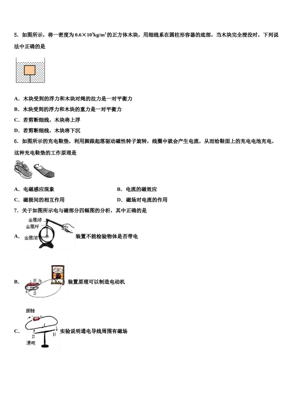 四川省南充市高坪区南充市高坪中学2024年中考联考物理试题含解析.doc_第2页