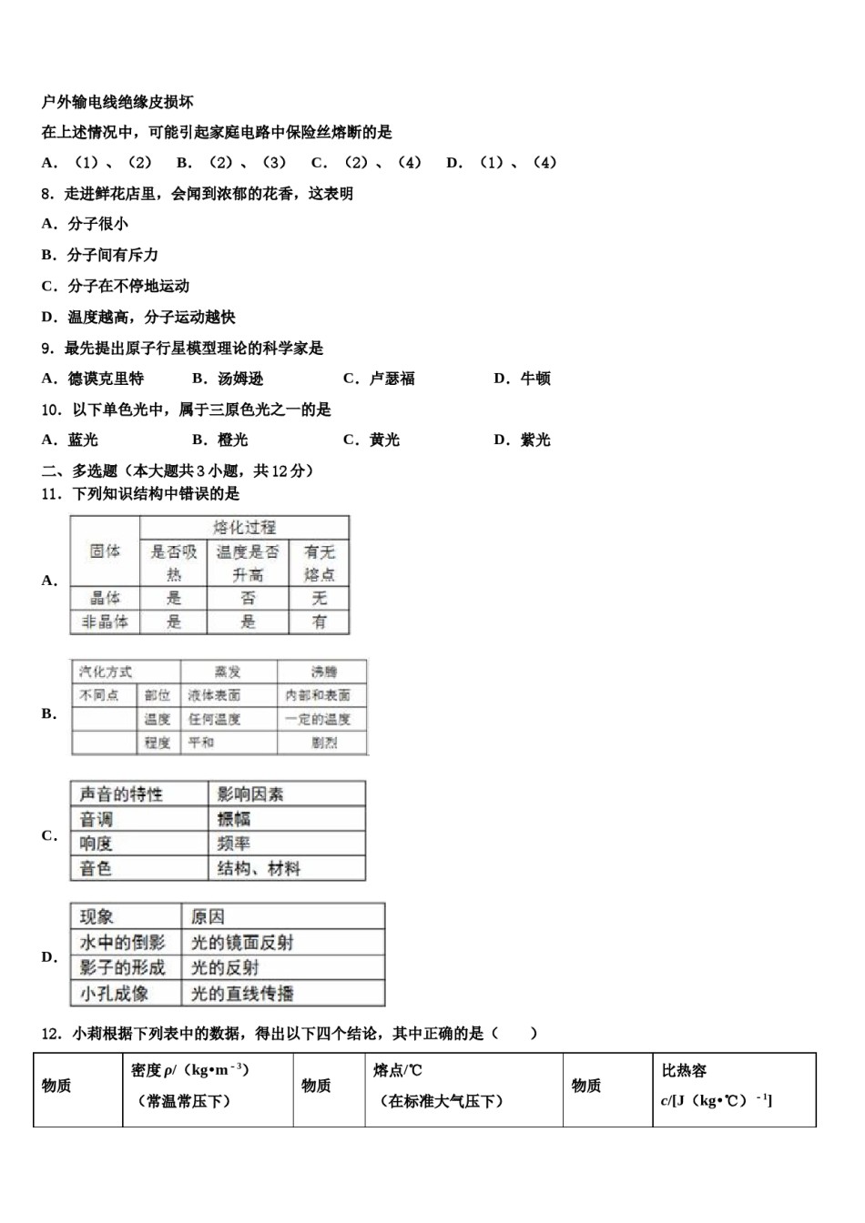 四川省遂宁市蓬溪县重点中学2024年中考冲刺卷物理试题含解析.doc_第3页