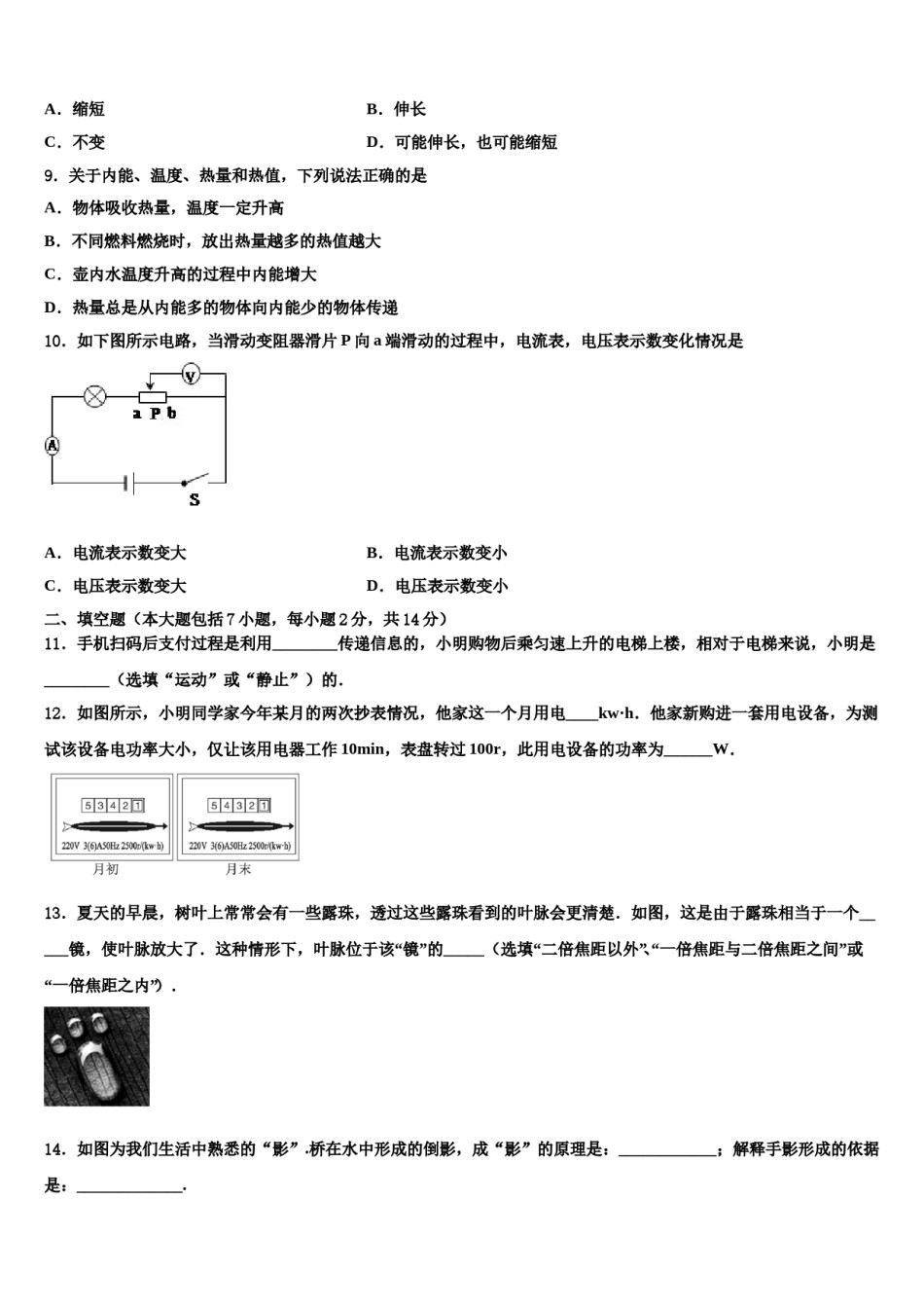 山东南山集团东海外国语校2024届中考物理仿真试卷含解析.doc_第3页