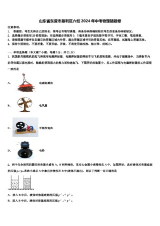 山东省东营市垦利区六校2024年中考物理猜题卷含解析.doc