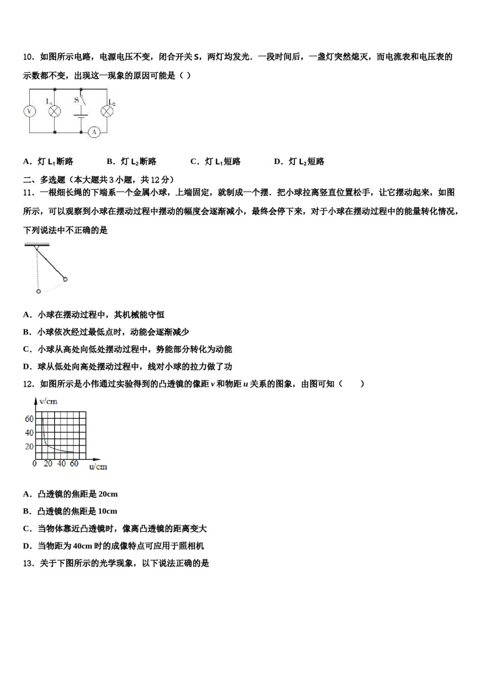 山东省日照市高新区中学2024年中考物理全真模拟试卷含解析.doc_第3页
