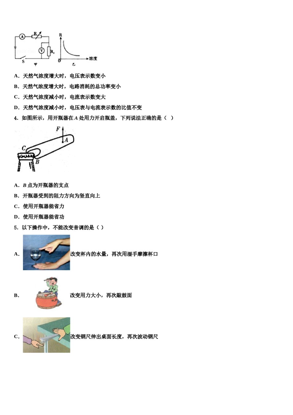 山东省泰安市岱岳区2024届中考物理四模试卷含解析.doc_第2页