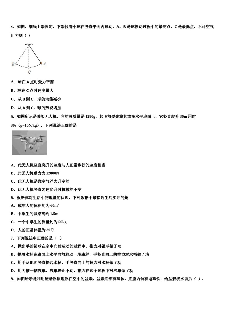 山东省邹平市达标名校2024届中考物理对点突破模拟试卷含解析.doc_第2页