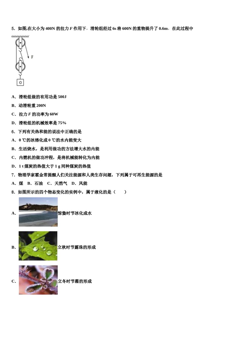 广东省东莞市中学堂镇六校2024年中考物理押题试卷含解析.doc_第2页