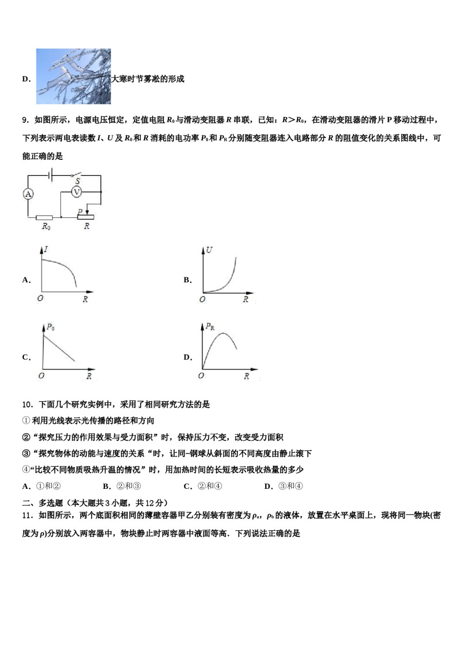 广东省东莞市中学堂镇六校2024年中考物理押题试卷含解析.doc_第3页
