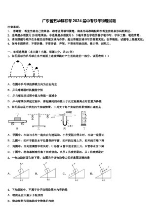 广东省五华县联考2024届中考联考物理试题含解析.doc