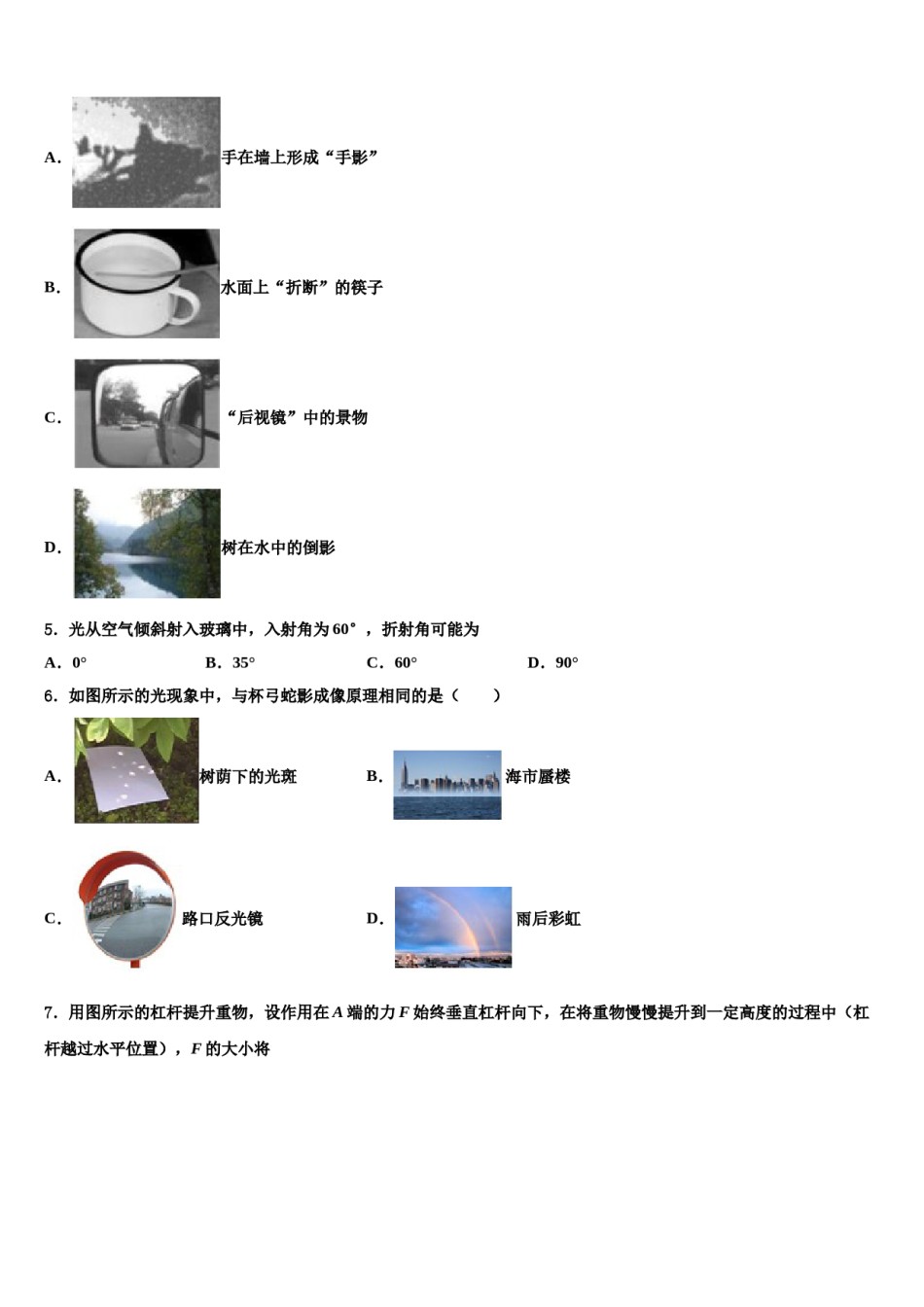 广东省惠阳市马安中学2024届中考一模物理试题含解析.doc_第2页