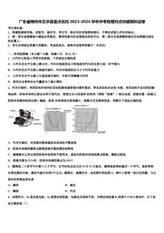 广东省梅州市五华县重点名校2023-2024学年中考物理对点突破模拟试卷含解析.doc