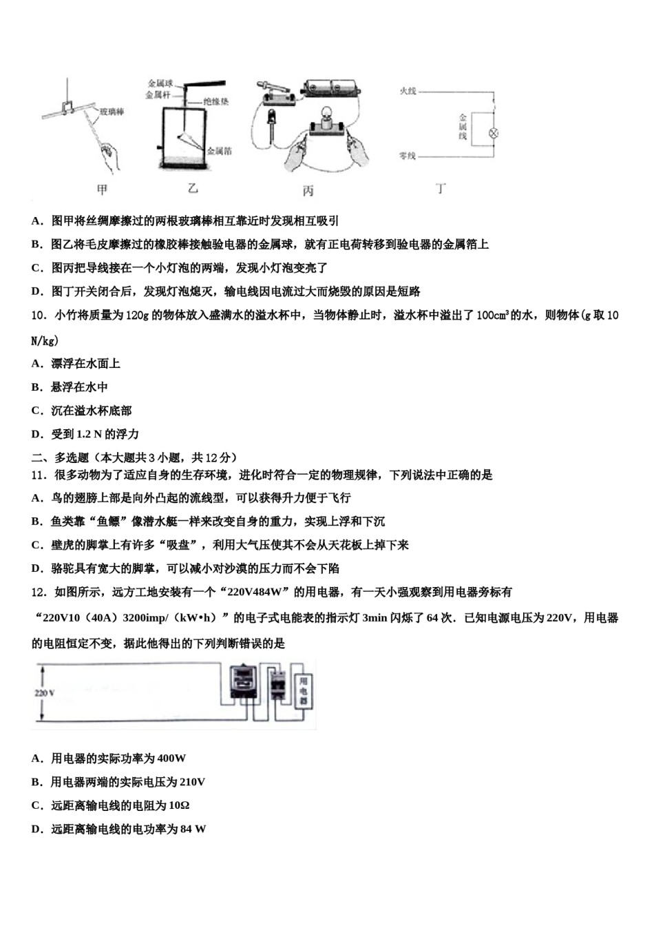 广东省河源市东源县重点中学2024年中考物理押题卷含解析.doc_第3页