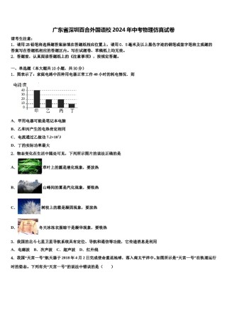 广东省深圳百合外国语校2024年中考物理仿真试卷含解析.doc
