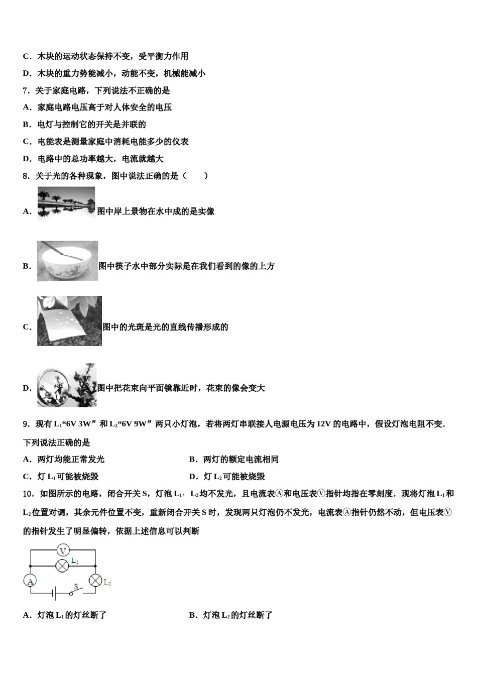 广东省肇庆市地质中学2024届中考物理模试卷含解析.doc_第3页