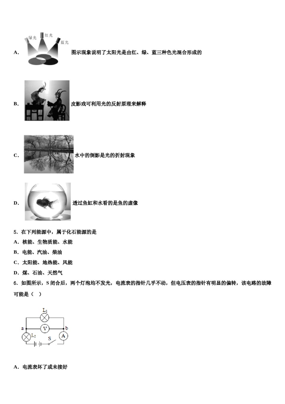 广东省高州市九校2024届中考物理对点突破模拟试卷含解析.doc_第2页