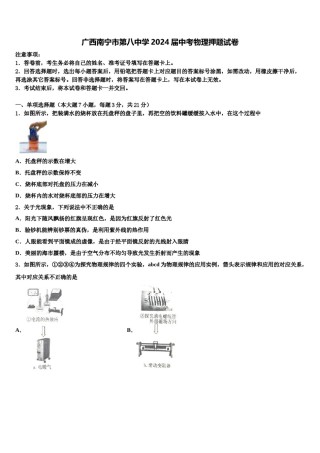 广西南宁市第八中学2024届中考物理押题试卷含解析.doc