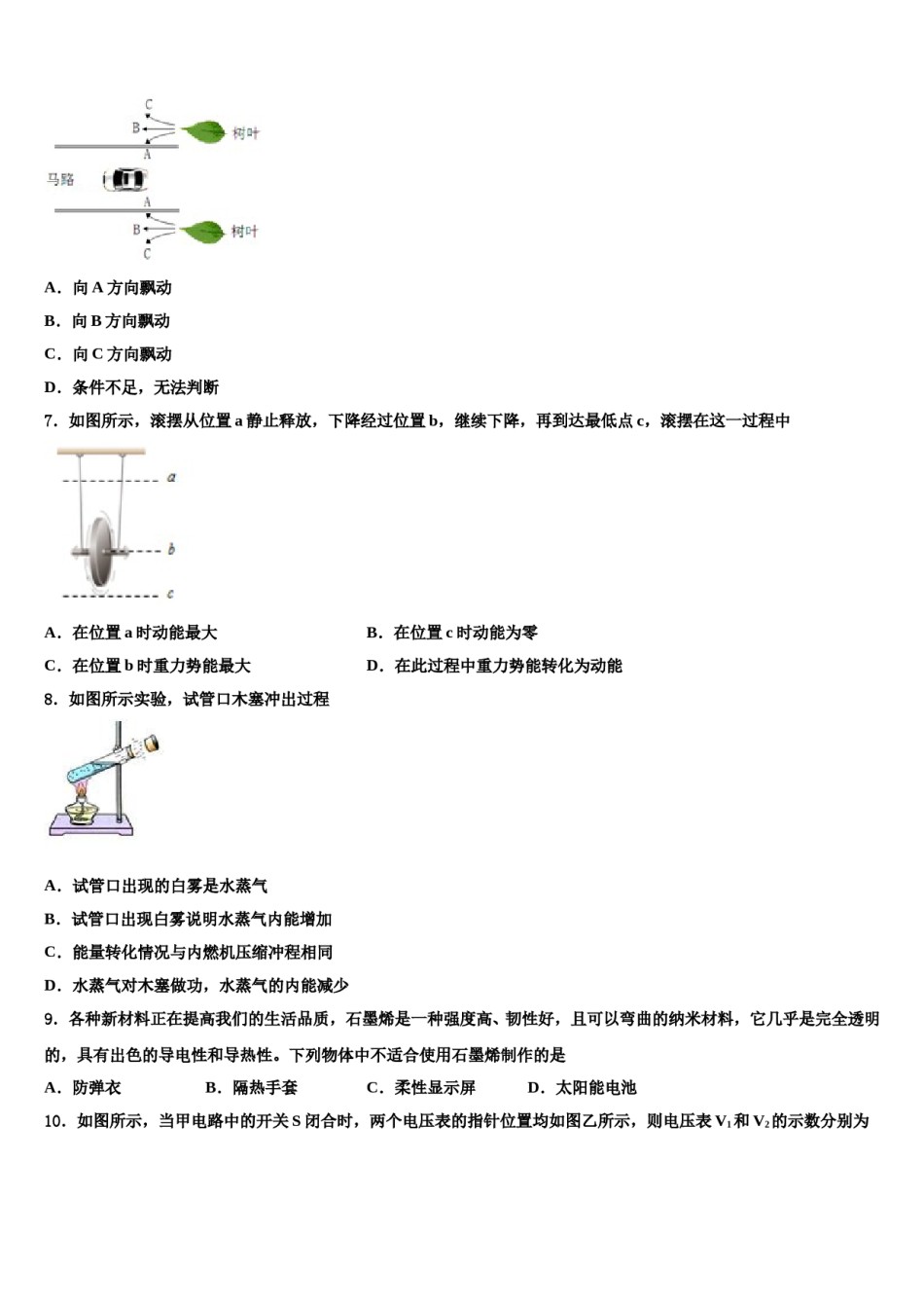 广西合浦县2023-2024学年十校联考最后物理试题含解析.doc_第2页