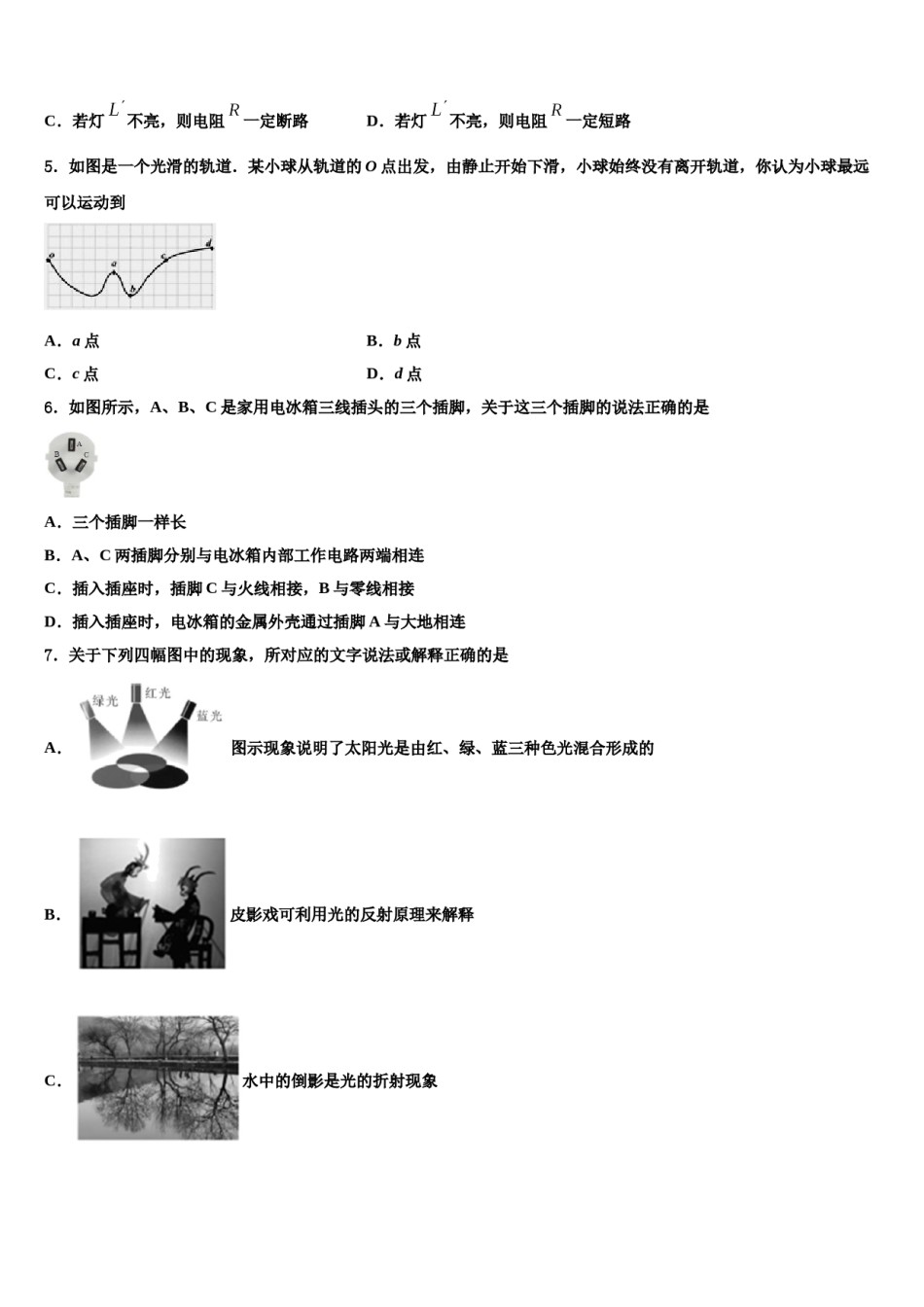 广西壮族自治区钦州市浦北县2023-2024学年十校联考最后物理试题含解析.doc_第2页