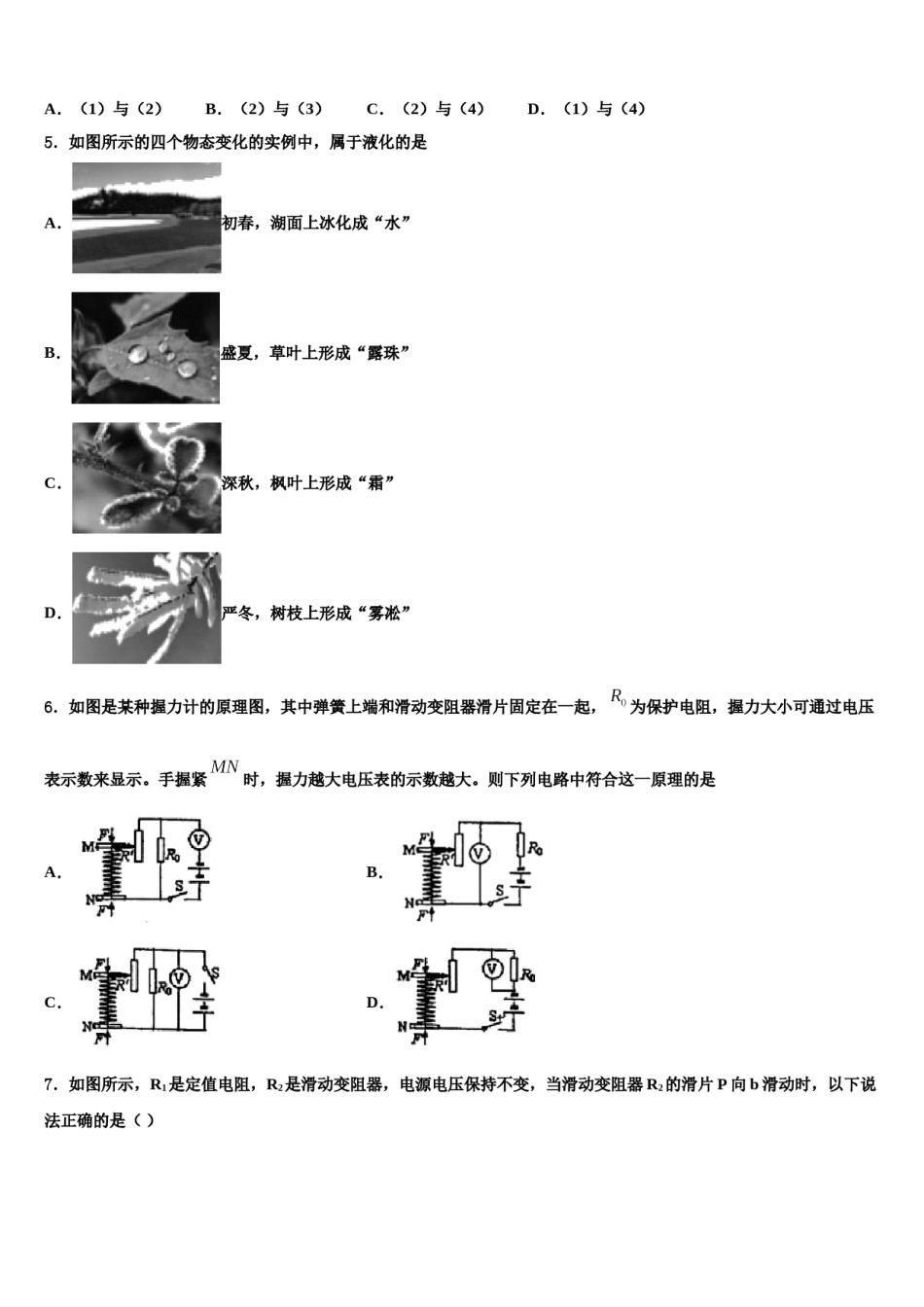 广西省河池市重点名校2023-2024学年中考物理猜题卷含解析.doc_第2页