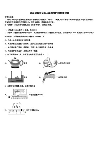 新希望教育2024年中考四模物理试题含解析.doc