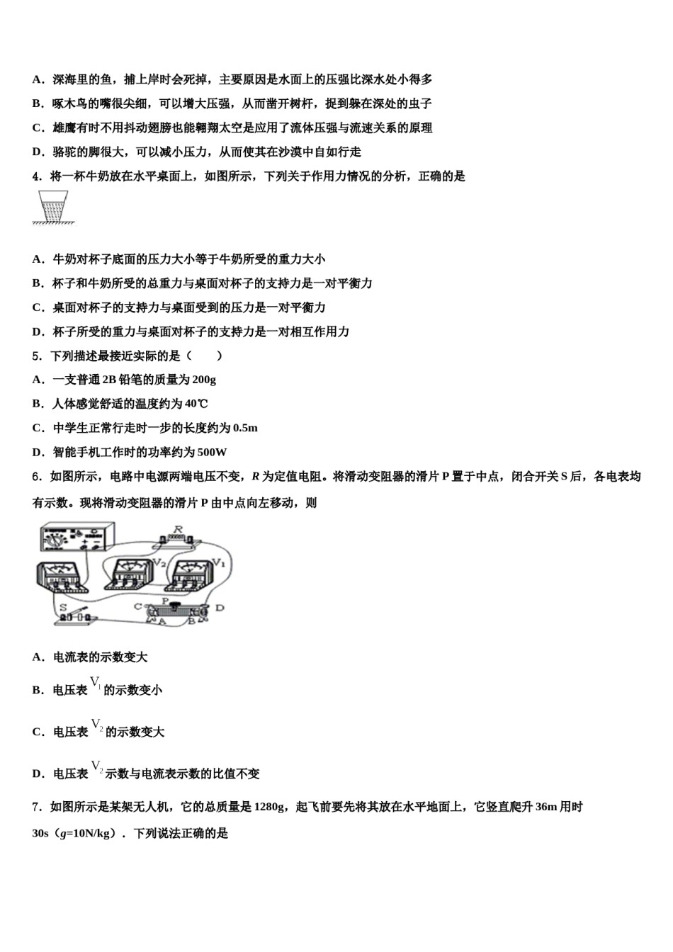 江苏省启东市建新中学2024届中考试题猜想物理试卷含解析.doc_第2页