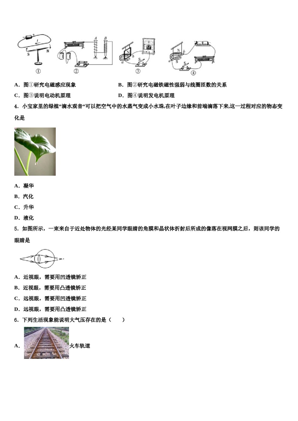 江苏省姜堰市2024年中考物理最后冲刺模拟试卷含解析.doc_第2页