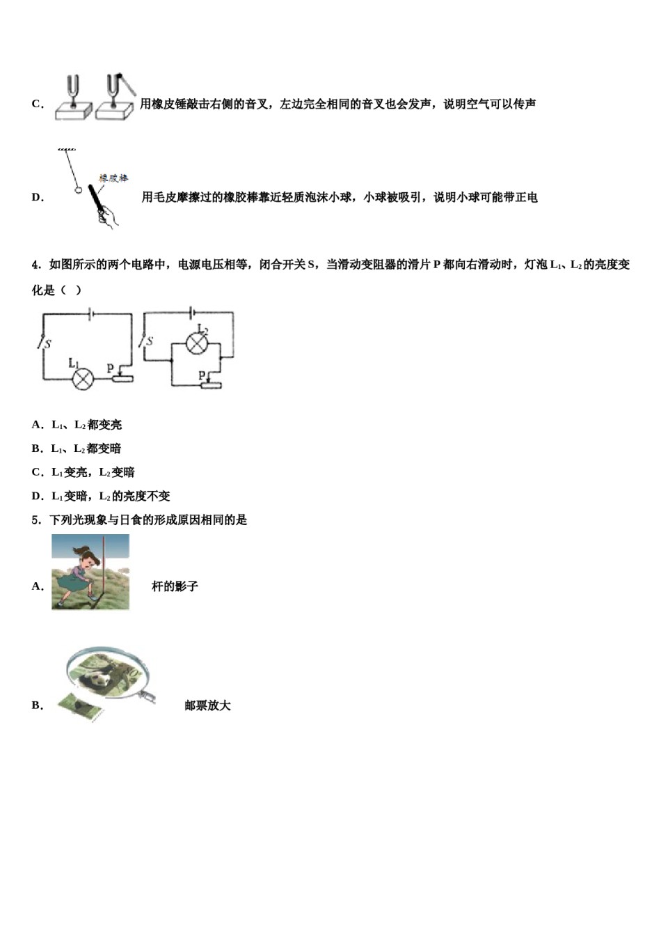 江苏省无锡市查桥中学2023-2024学年中考物理押题卷含解析.doc_第2页