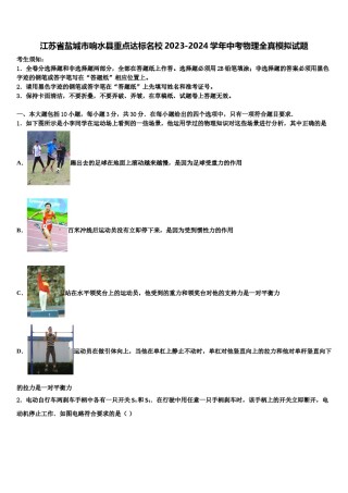 江苏省盐城市响水县重点达标名校2023-2024学年中考物理全真模拟试题含解析.doc