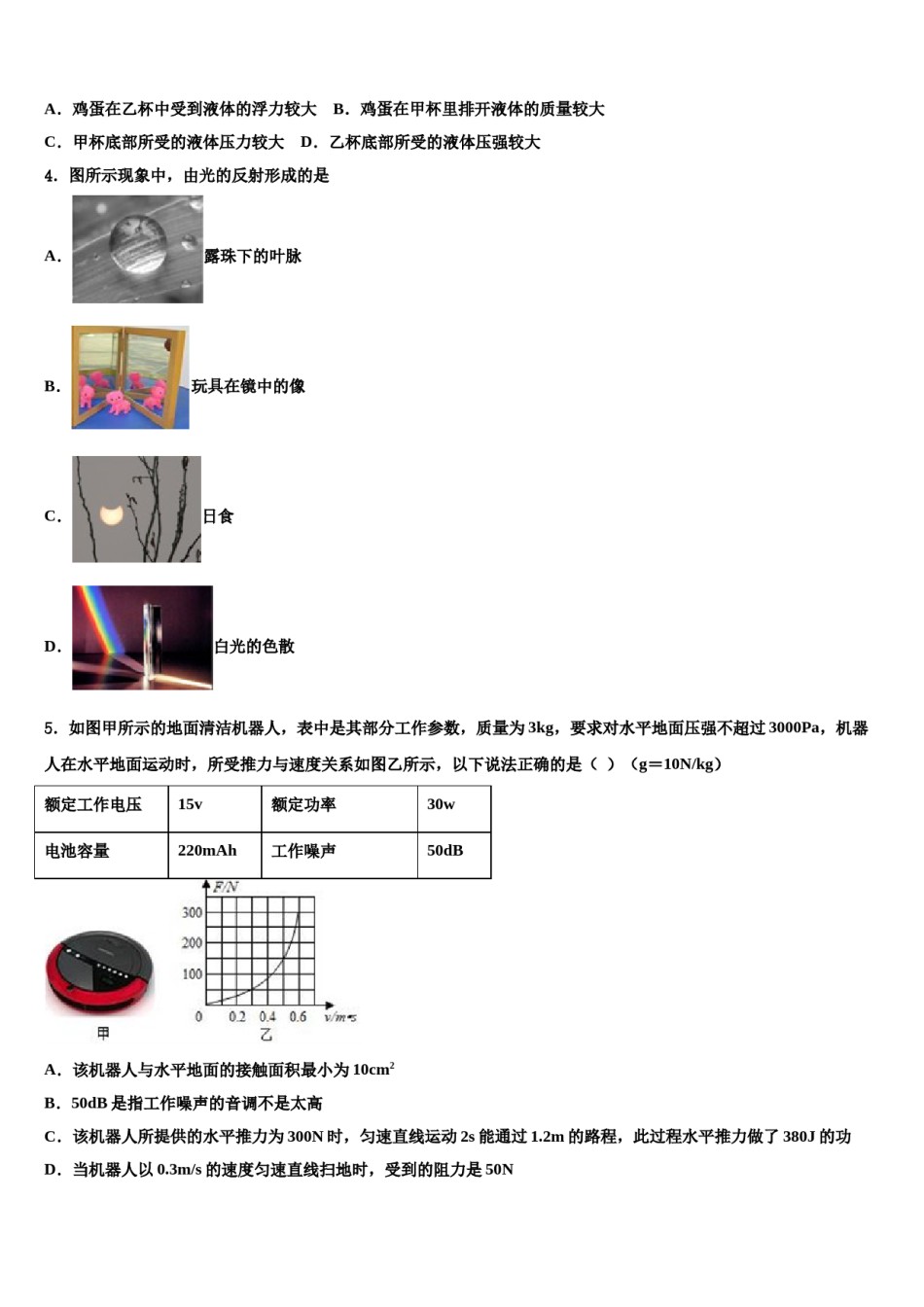 江苏省盐城市大丰市创新英达校2024年中考物理适应性模拟试题含解析.doc_第2页