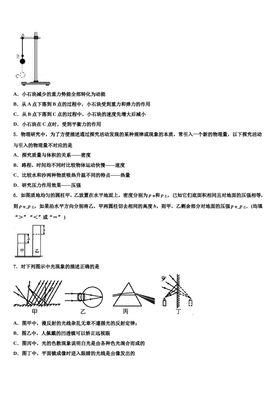 江苏省苏州市实验中学2024年中考联考物理试题含解析.doc_第2页