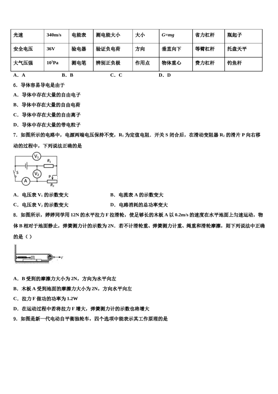 江西省丰城市重点达标名校2024年中考物理猜题卷含解析.doc_第2页