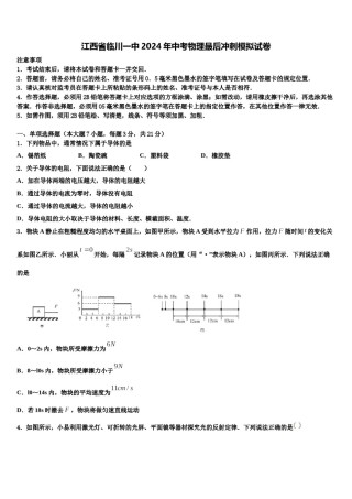 江西省临川一中2024年中考物理最后冲刺模拟试卷含解析.doc
