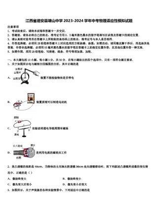 江西省德安县塘山中学2023-2024学年中考物理适应性模拟试题含解析.doc