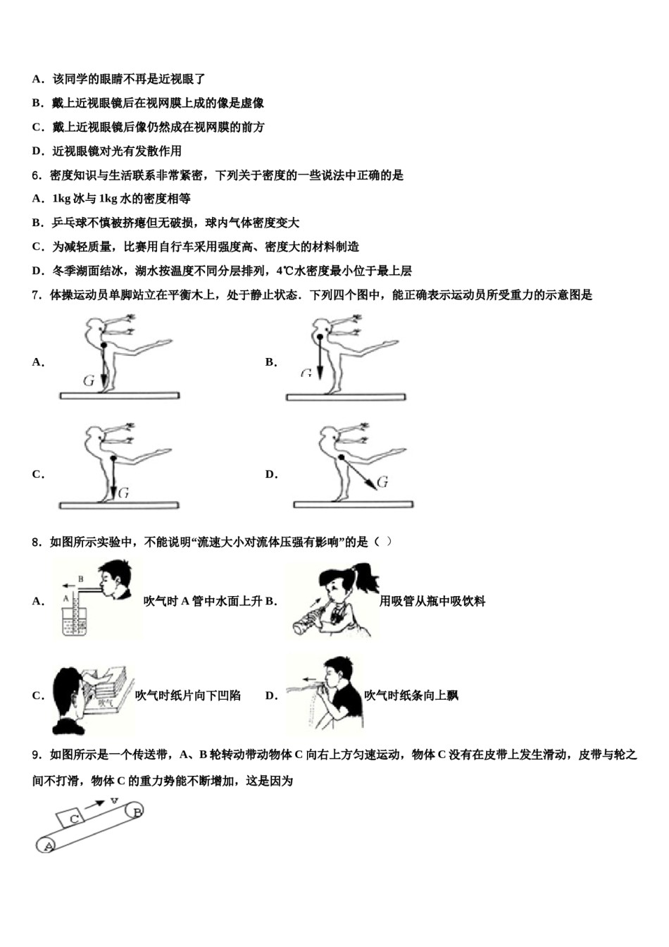 河北省保定高碑店市重点名校2023-2024学年中考物理模拟精编试卷含解析.doc_第2页