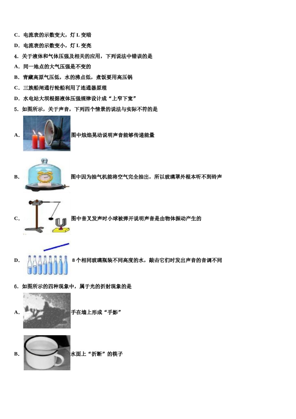 河北省廊坊市安次区2023-2024学年中考物理适应性模拟试题含解析.doc_第2页