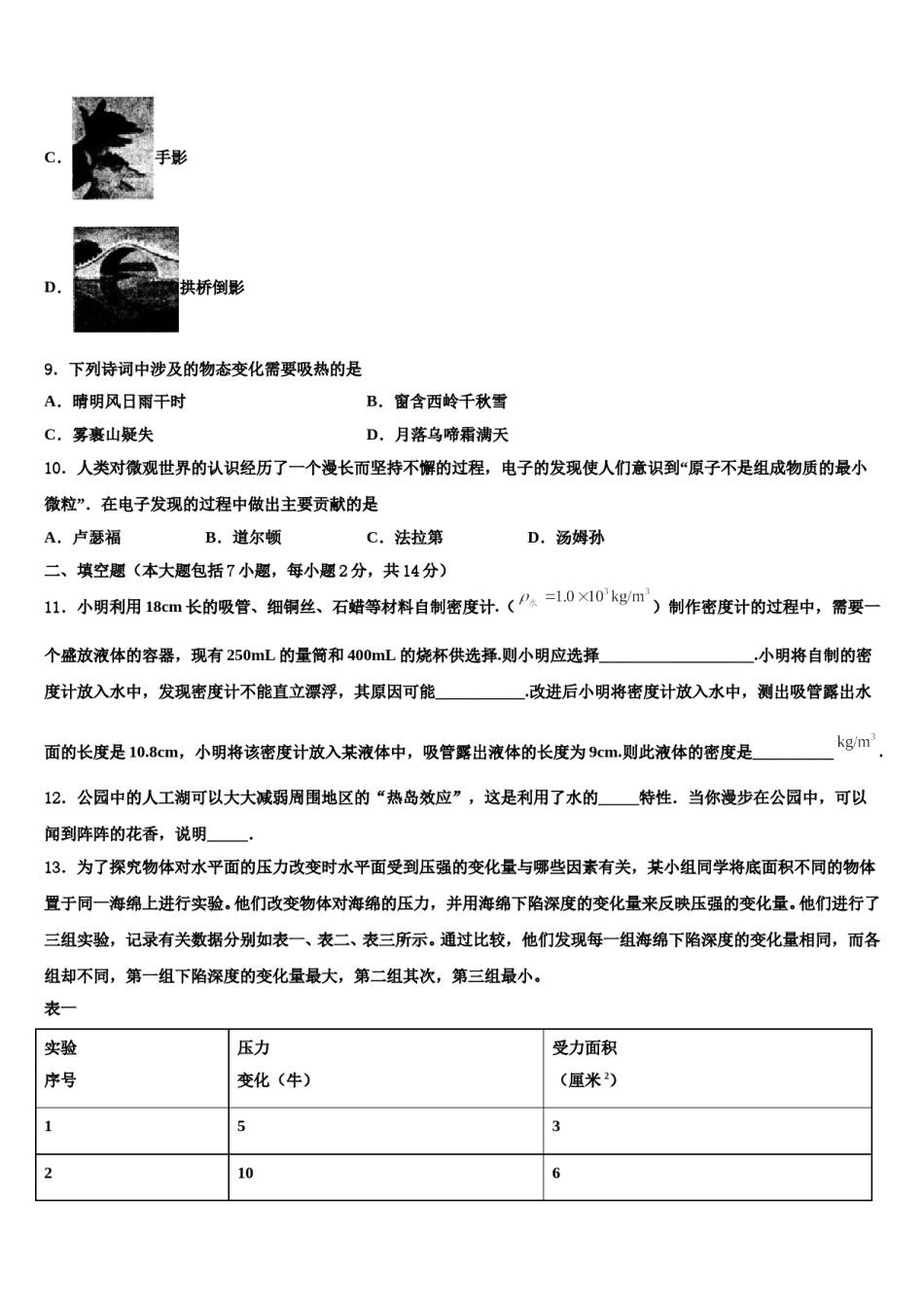 河北省石家庄市平山县2024年中考物理押题卷含解析.doc_第3页