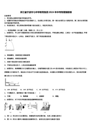浙江省宁波市七中学教育集团2024年中考物理猜题卷含解析.doc
