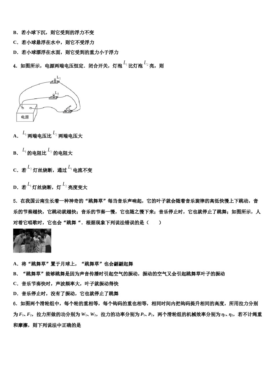 浙江省平阳县市级名校2024年中考试题猜想物理试卷含解析.doc_第2页