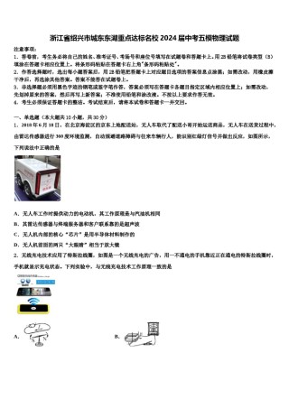 浙江省绍兴市城东东湖重点达标名校2024届中考五模物理试题含解析.doc