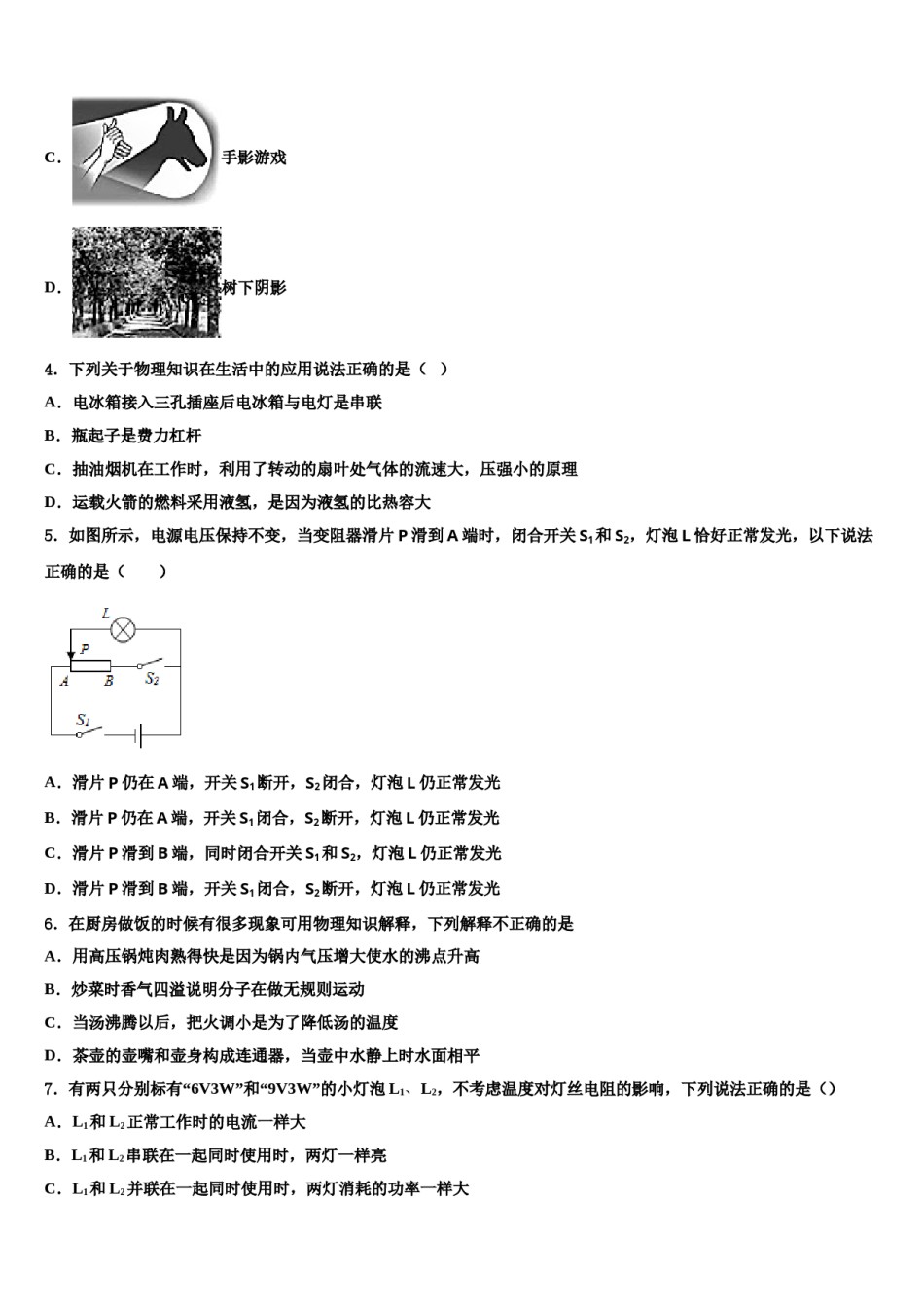浙江省绍兴柯桥区七校联考2024年中考物理全真模拟试卷含解析.doc_第2页