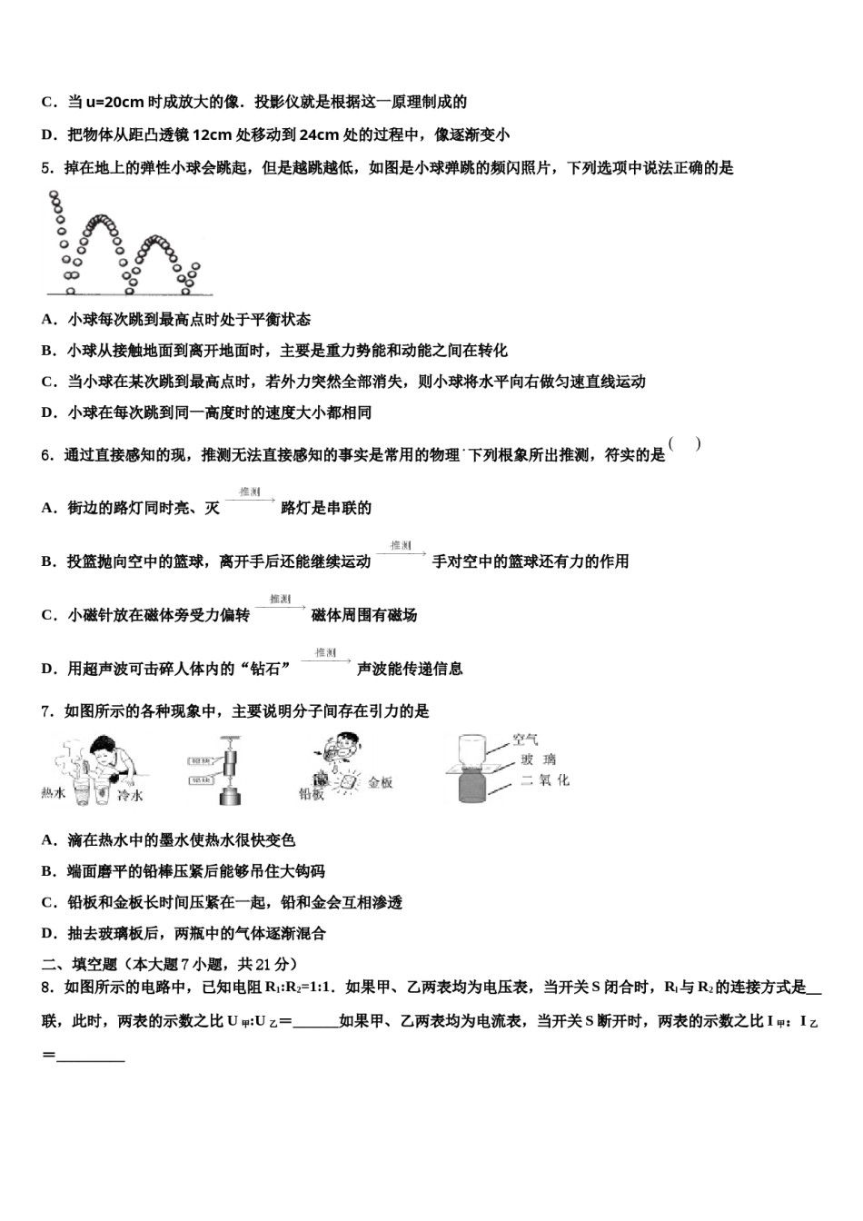 海南省儋州三中学2024年中考物理押题卷含解析.doc_第2页
