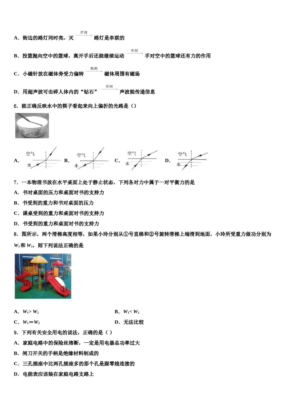 海南省文昌市2024届中考物理猜题卷含解析.doc_第2页